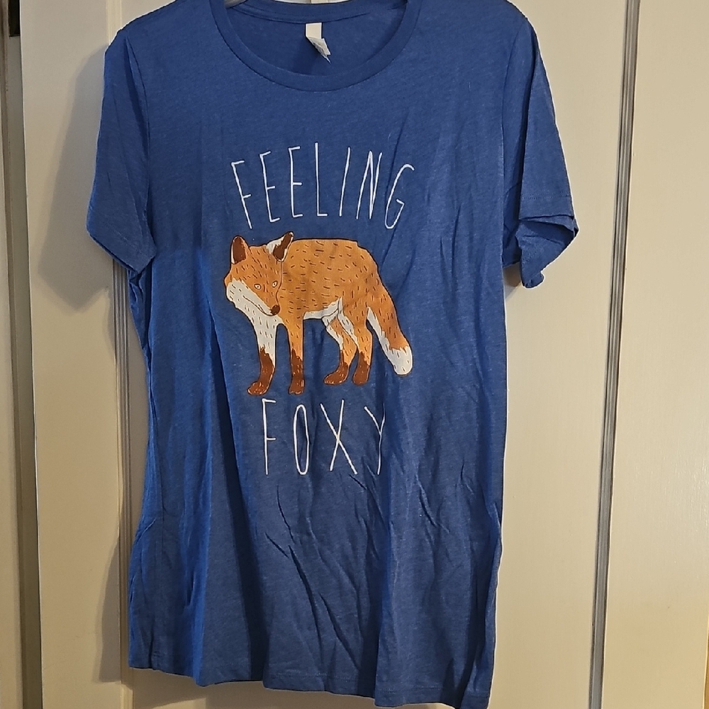 Bella Canvas Blue 'Feeling Foxy' Short Sleeve Tee